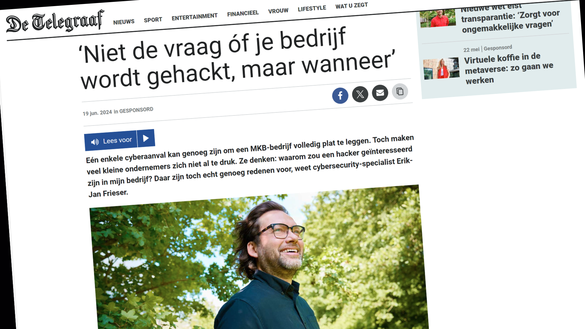 De Telegraaf: ‘Niet de vraag óf je gehackt wordt, maar wanneer’